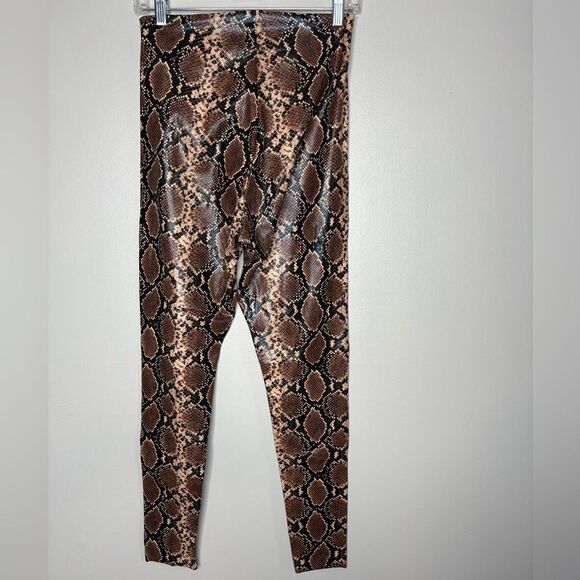 Commando Faux Leather Snakeskin Print Leggings - Picture 4 of 4